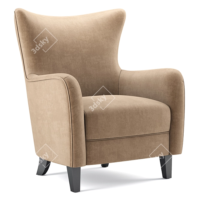 Arabella Floral Club Chair - Christopher Knight Home 3D model image 1