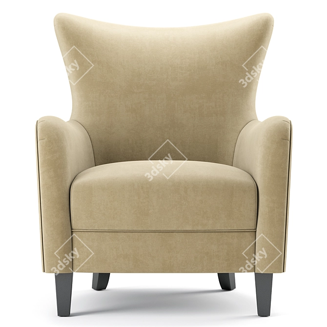Arabella Floral Club Chair - Christopher Knight Home 3D model image 4