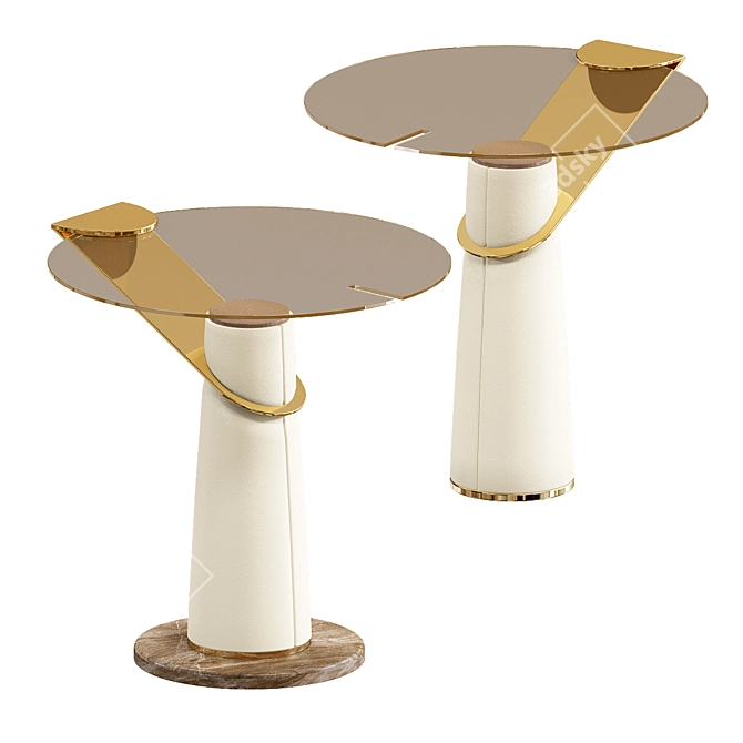 Elegant Eclipse Side Table: Italian Craftsmanship 3D model image 2