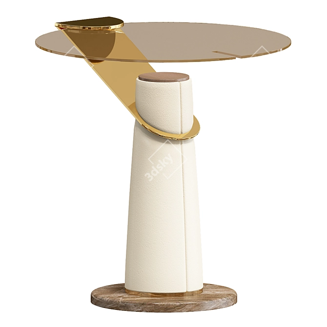 Elegant Eclipse Side Table: Italian Craftsmanship 3D model image 5