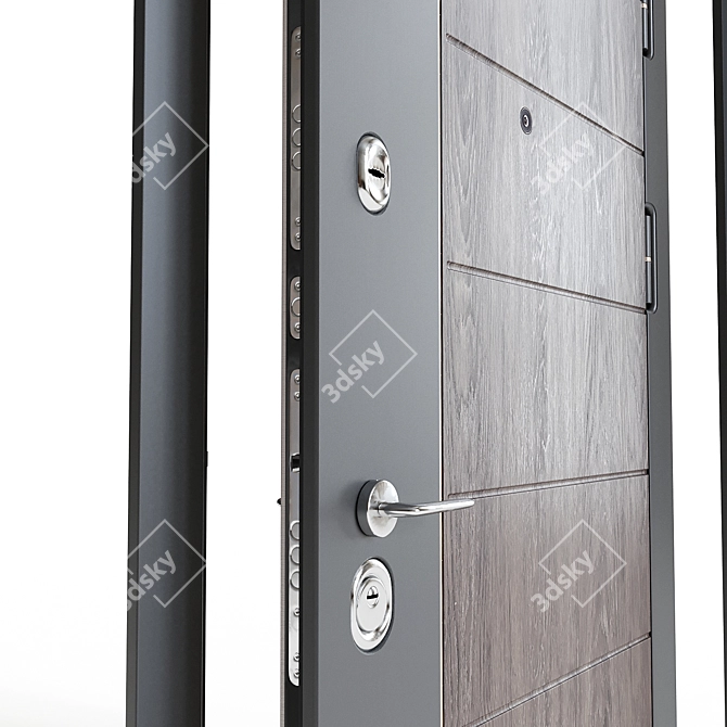 Title: Sleek Modern Entrance Door 3D model image 6