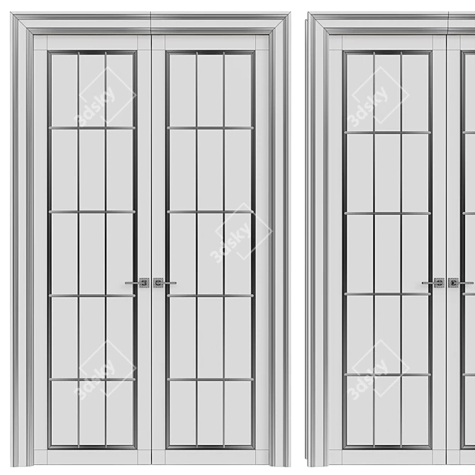 Sleek Interior Door 3D model image 2