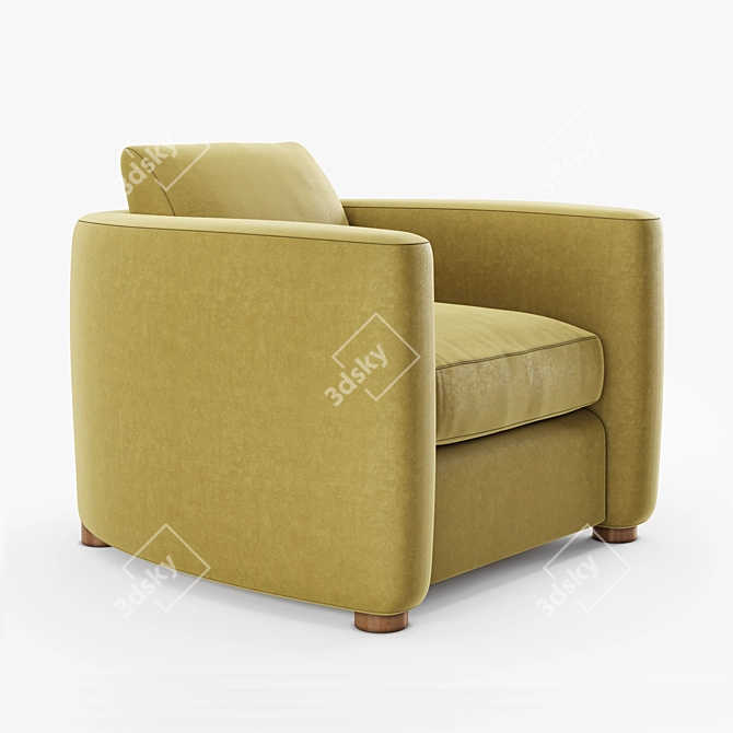 Elegant Salon Club Chair - Moving Mountains 3D model image 3