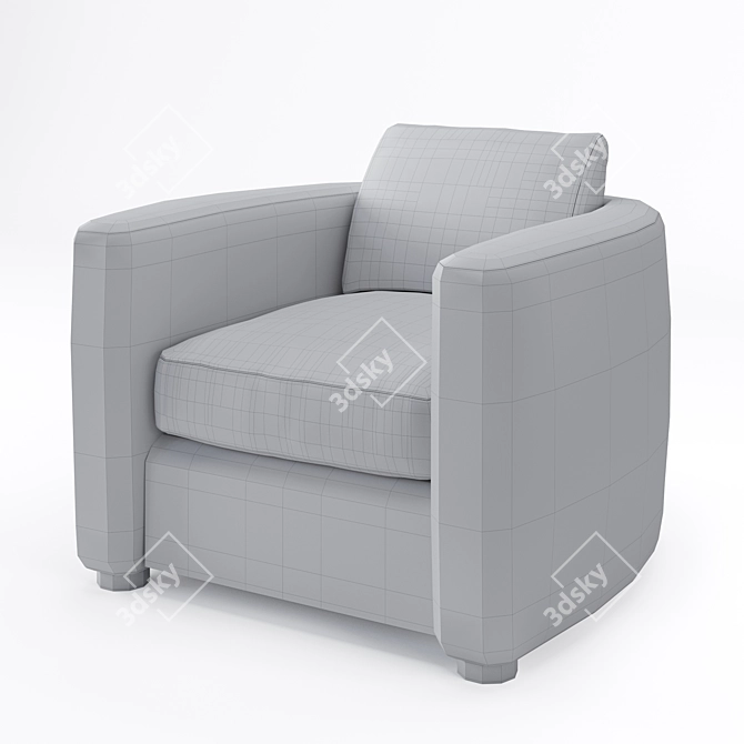 Elegant Salon Club Chair - Moving Mountains 3D model image 4