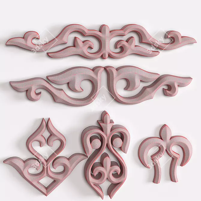 Elegant Trim Ornament for Enhancing Decor 3D model image 4