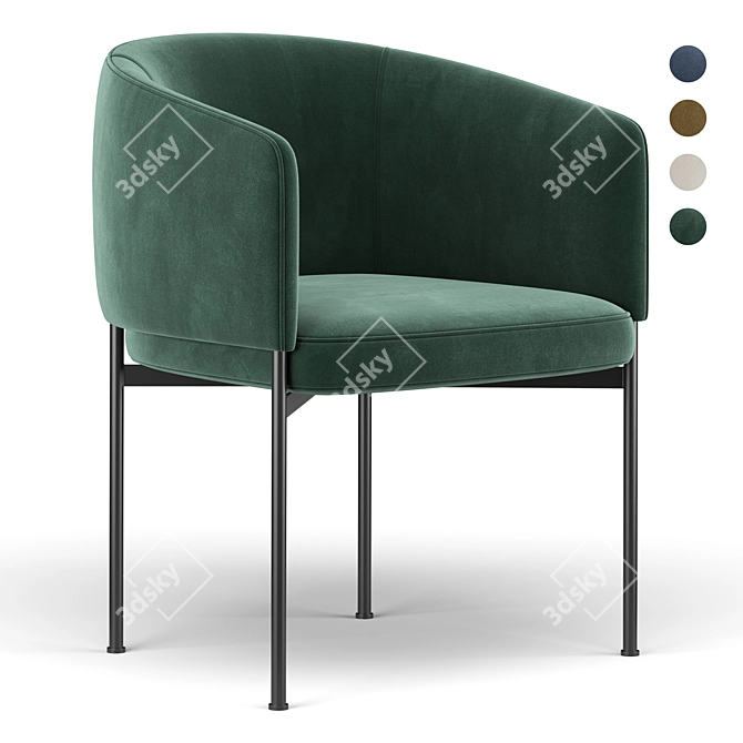 Sleek Bonnet Dining Chair: Timeless Elegance 3D model image 1