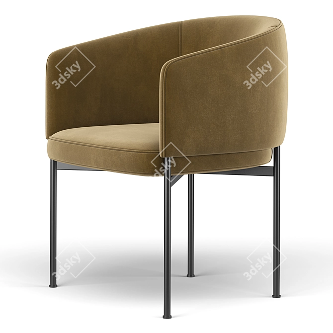 Sleek Bonnet Dining Chair: Timeless Elegance 3D model image 4