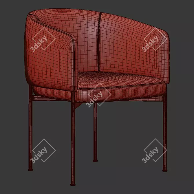 Sleek Bonnet Dining Chair: Timeless Elegance 3D model image 5