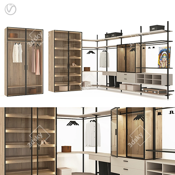 raumplus: Versatile Interior System and Wardrobes 3D model image 1