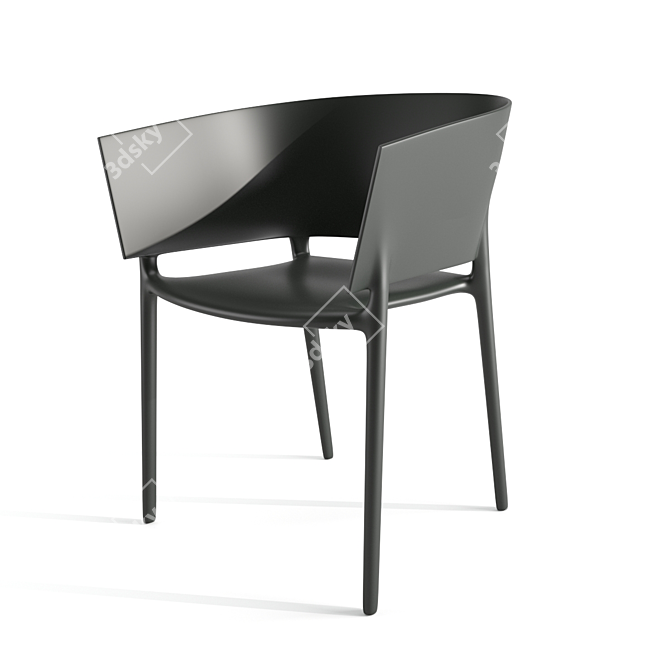 African-Inspired Vondom Chair & Mari-Sol Table 3D model image 2