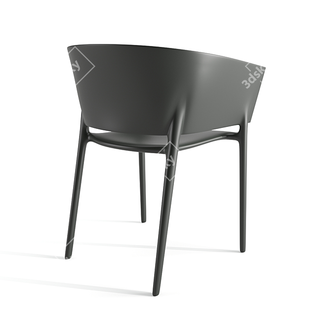 African-Inspired Vondom Chair & Mari-Sol Table 3D model image 3