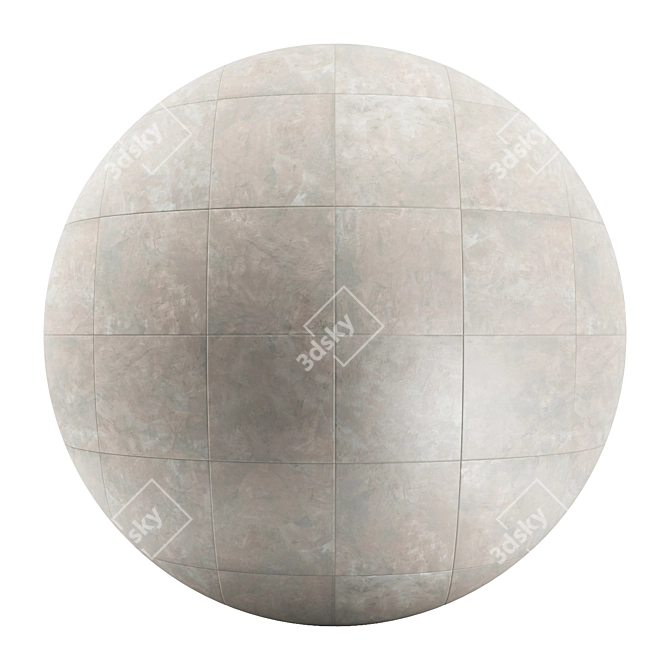 Wing Cement Tile: Diverse Textures in High Quality 3D model image 1