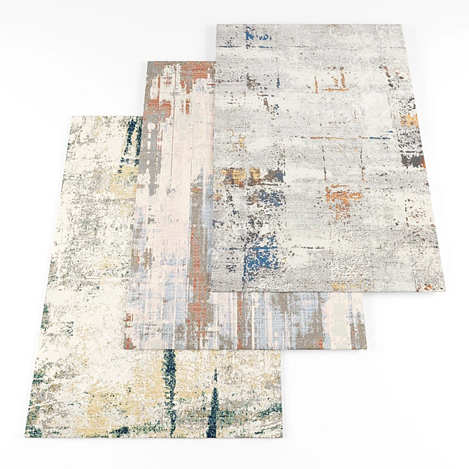 Random Set of 6 High-Resolution Rugs 3D model image 1