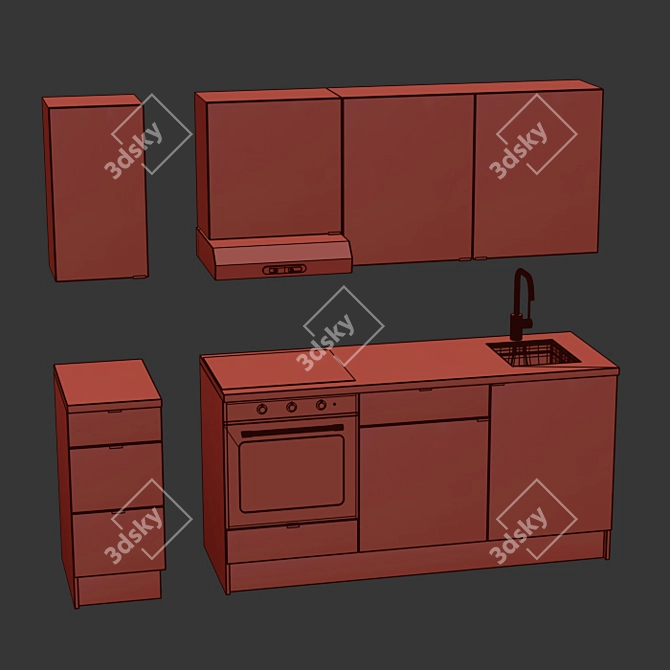 IKEA Kitchen Collection #3 3D model image 4