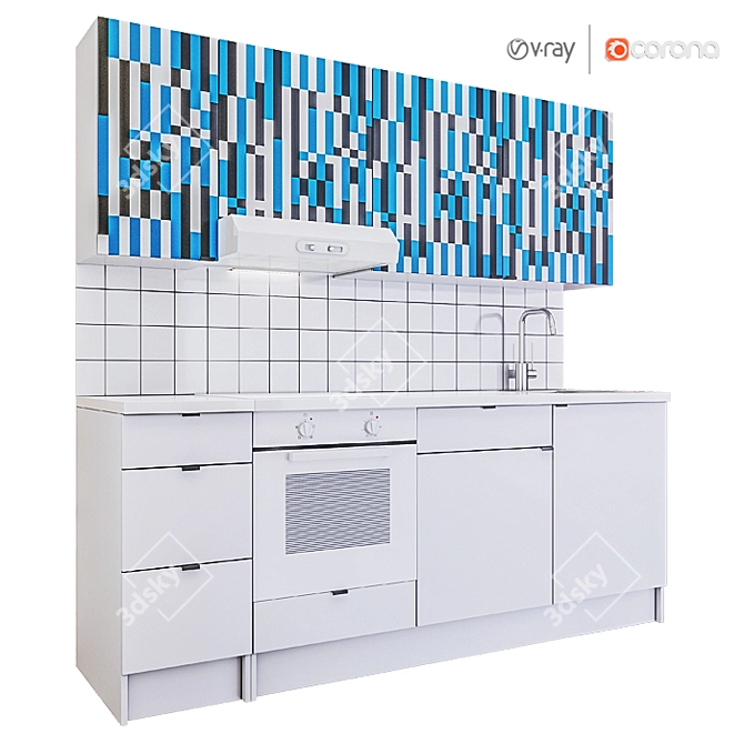 Modern IKEA Kitchen Set 3D model image 6
