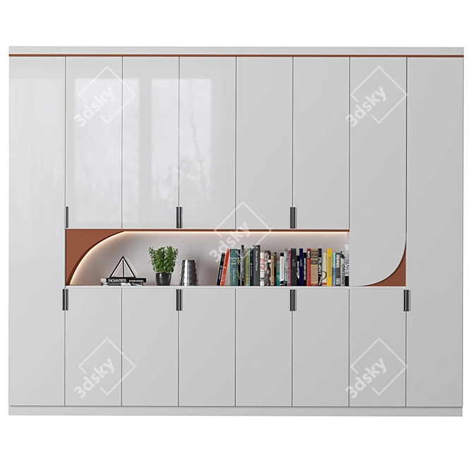 Versatile Modular Cabinet with Shelves - High-Quality Render Ready 3D model image 1