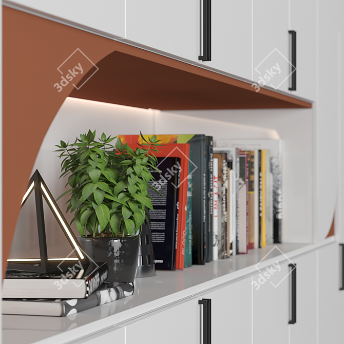 Versatile Modular Cabinet with Shelves - High-Quality Render Ready 3D model image 2