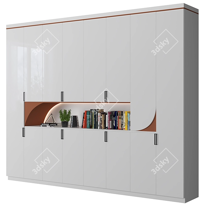 Versatile Modular Cabinet with Shelves - High-Quality Render Ready 3D model image 4