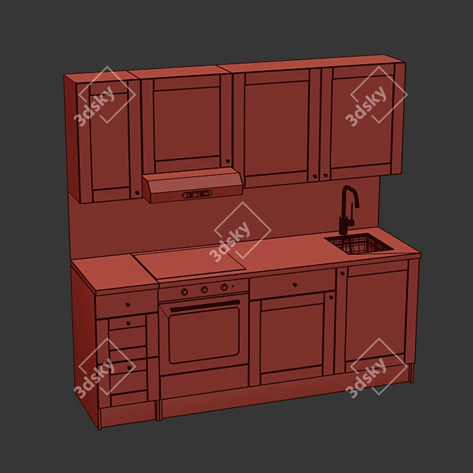 IKEA Kitchen #7: Modern and Versatile 3D model image 5