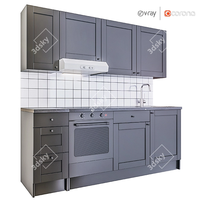 IKEA Kitchen #7: Modern and Versatile 3D model image 6