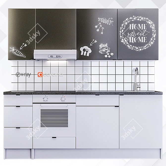 Sleek IKEA Kitchen #10 - V-Ray/Corona Render 3D model image 2