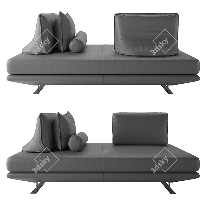 Sleek Comfort: Modern Sofa 3D model image 1