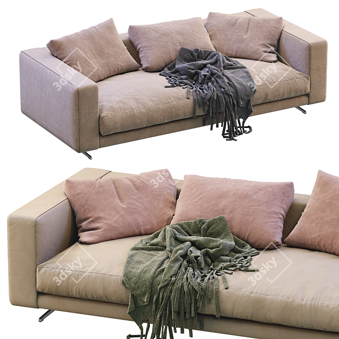 Modern Flexform Campiello Sofa 3D model image 2