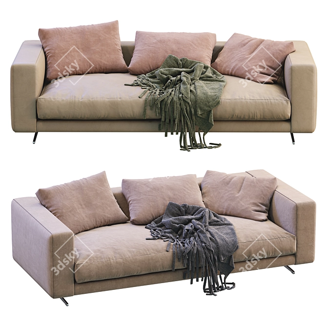 Modern Flexform Campiello Sofa 3D model image 3