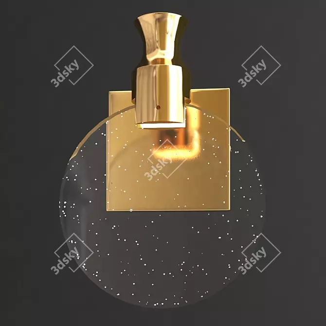 Elegant Crystal Wall Sconce 3D model image 1