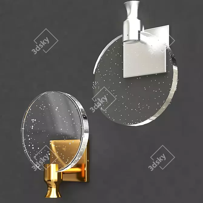 Elegant Crystal Wall Sconce 3D model image 3