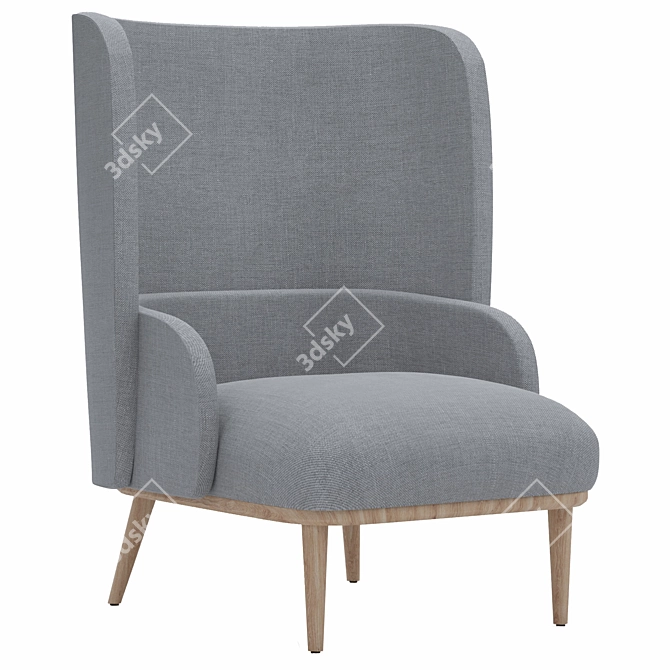 Elegant Copenhagen Wing Chair: Stylish, Comfortable, and High-Quality 3D model image 1