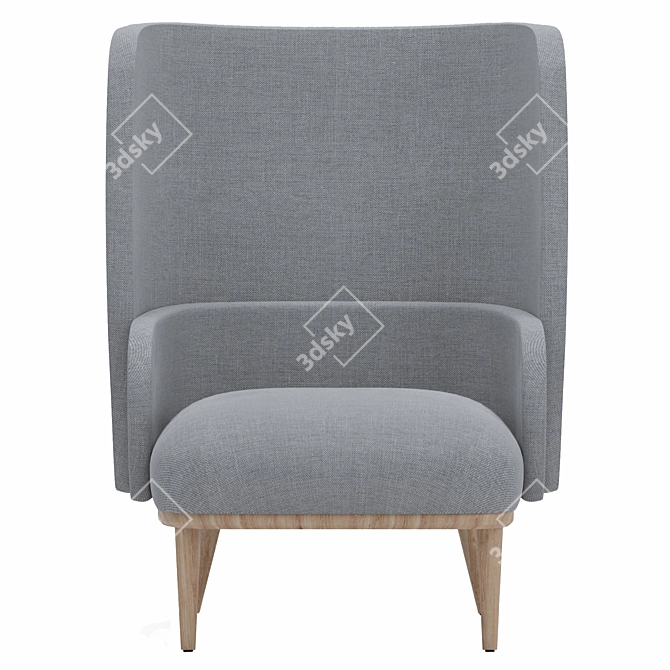 Elegant Copenhagen Wing Chair: Stylish, Comfortable, and High-Quality 3D model image 2