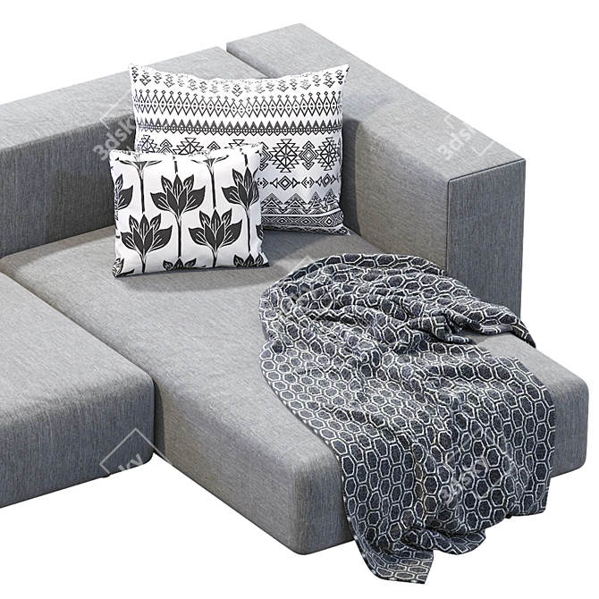 Modern Wall Sofa: Living Divani 3D model image 4