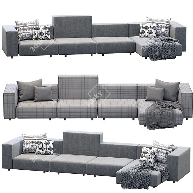Modern Wall Sofa: Living Divani 3D model image 5