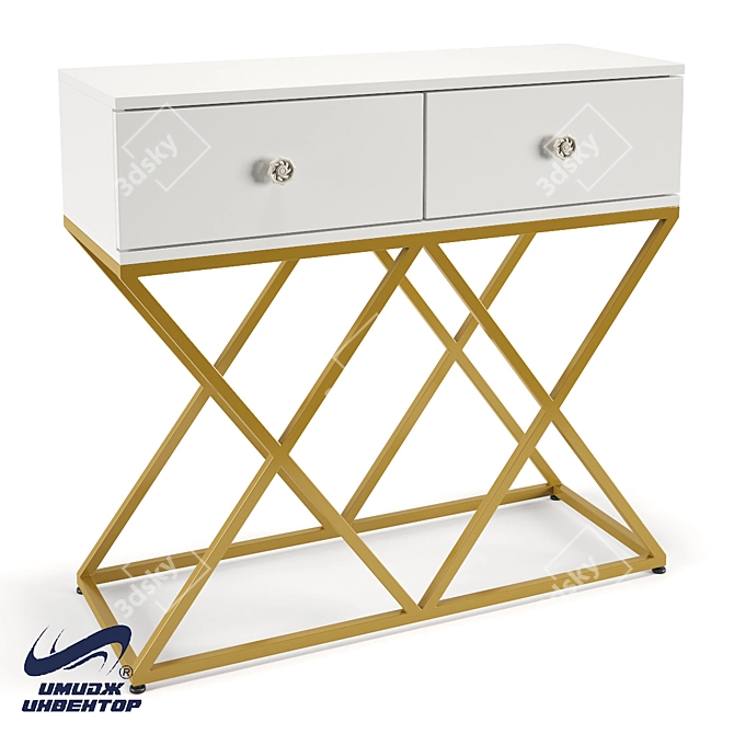 Elegant OM "Giusto" Dressing Table 3D model image 1