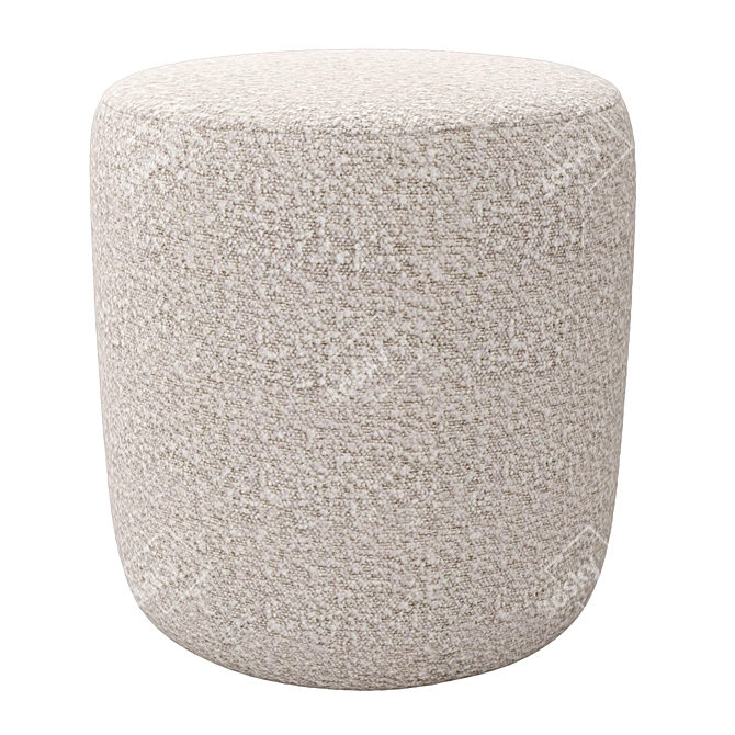 Cozy Boucle Ottoman by Kardiel 3D model image 3