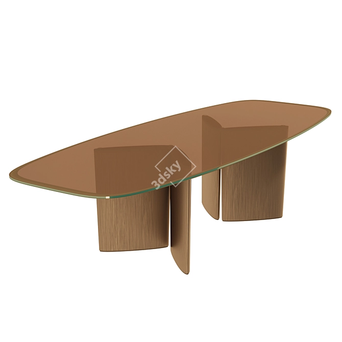 Italian Retro-inspired Dining Table 3D model image 1