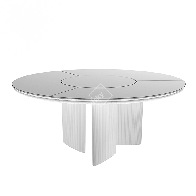 Elegant Round Dining Table 3D model image 4