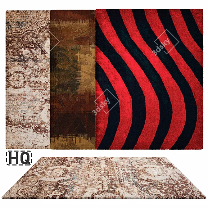 Luxury Texture Rug 2900mm x 2200mm 3D model image 1