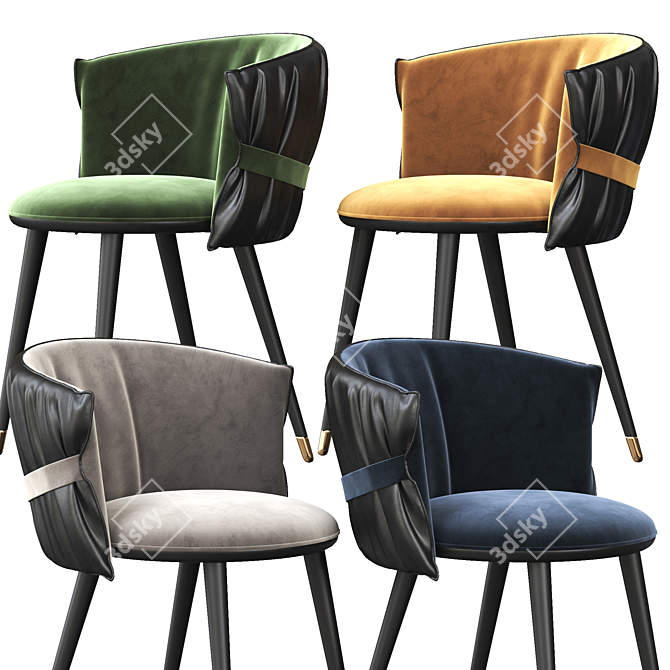 Sleek Kinter Armchair 3D model image 2