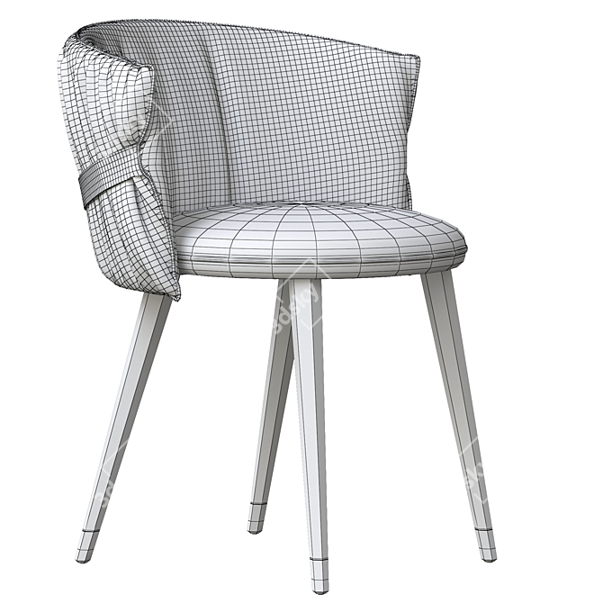 Sleek Kinter Armchair 3D model image 6