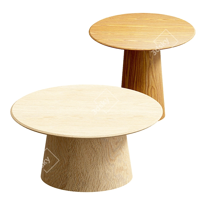 Modern Minimalist Halle Proto Tables 3D model image 2