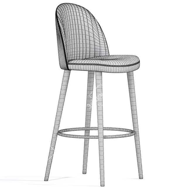 Lily Bar Stool Table: Stylish and Functional 3D model image 4