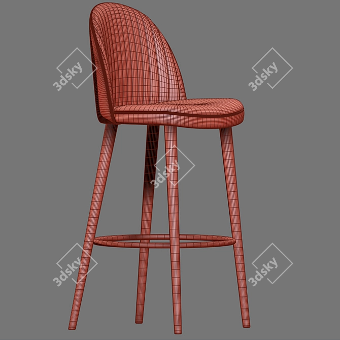 Lily Bar Stool Table: Stylish and Functional 3D model image 6