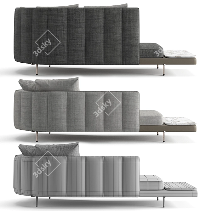 Elevated Elegance: Minotti Torii Inclined Sofa 3D model image 5