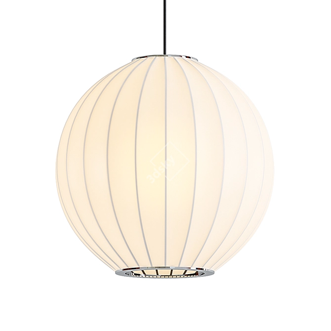 Silk Pendant Light: Japanese Style 3D model image 1