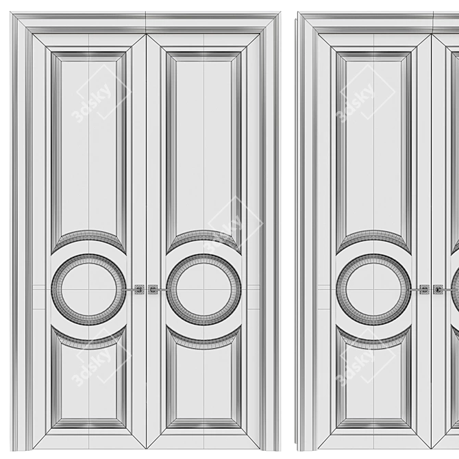 Title: Sleek Interior Door 3D model image 2