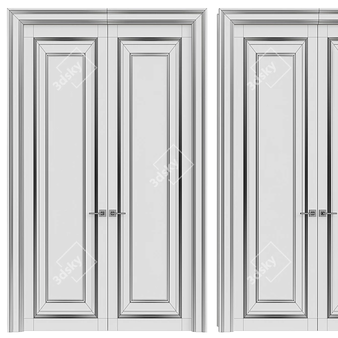 Modern Interior Door 3D model image 2