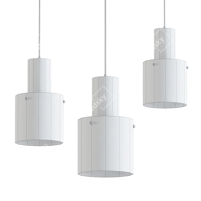 Modern Glass Pendant Light 3D model image 2