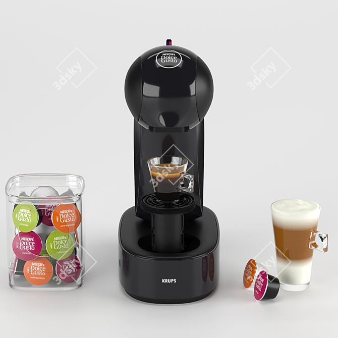 Compact Coffee Machine Nescafe Dolce Gusto 3D model image 3